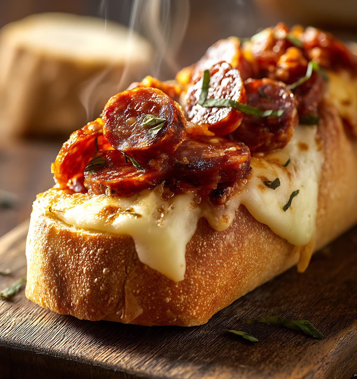 Tosta de Chorizo con queso en Santiago